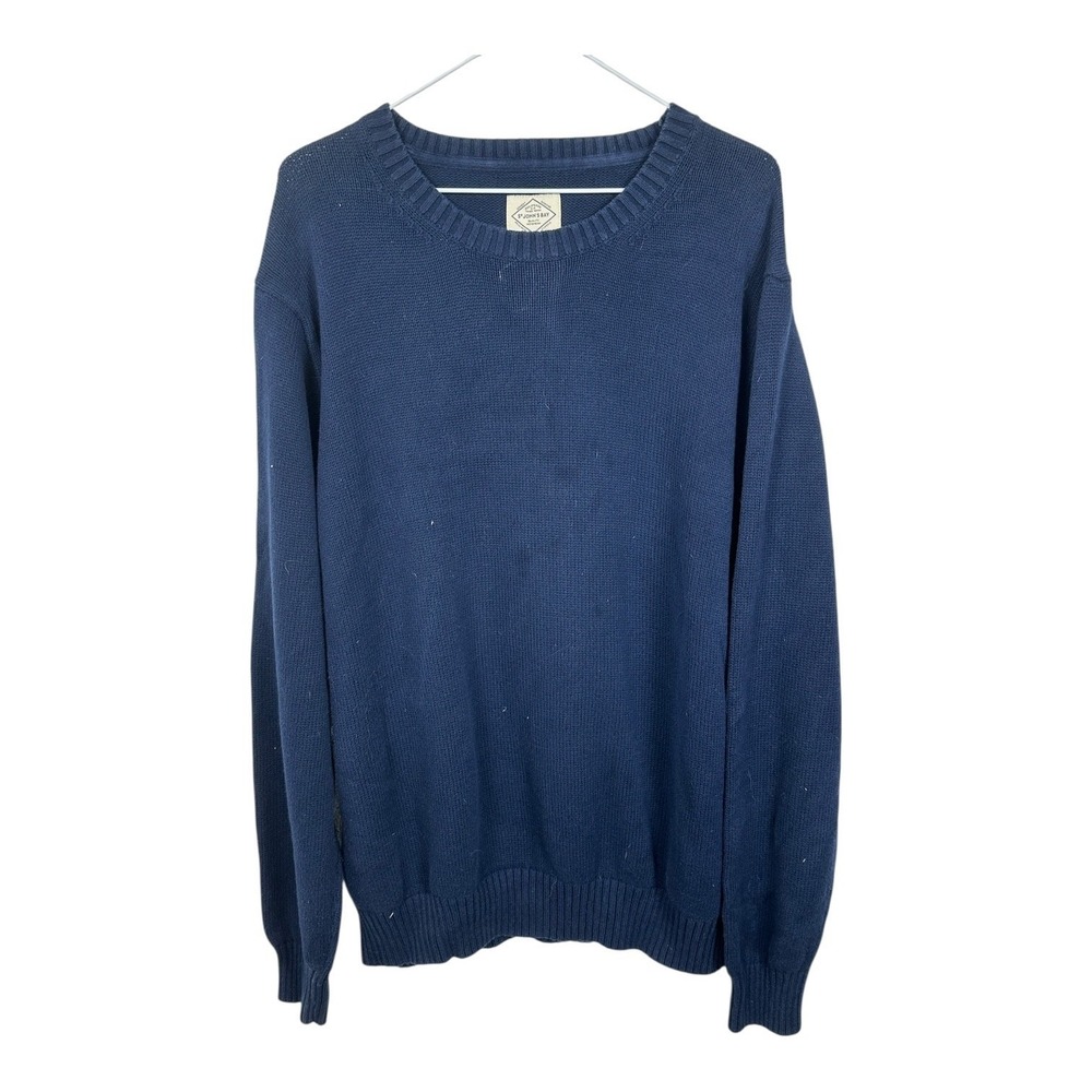St. John's Bay Men's XXL Blue Crewneck Cotton Sweater Pullover